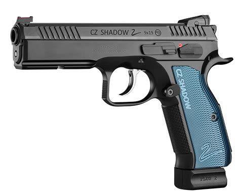 CZ Shadow 2 Compact 9mm Luger 15+1 Black Steel Barrel/Black Nitride Serrated Slide/Blue Textured Aluminum Grips Ambidextrous The CZ Shadow 2 Compact is a finely crafted firearm that combines ...